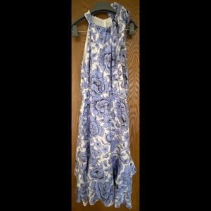 Ann Taylor sleeveless dress with left shoulder tie, size M, lined